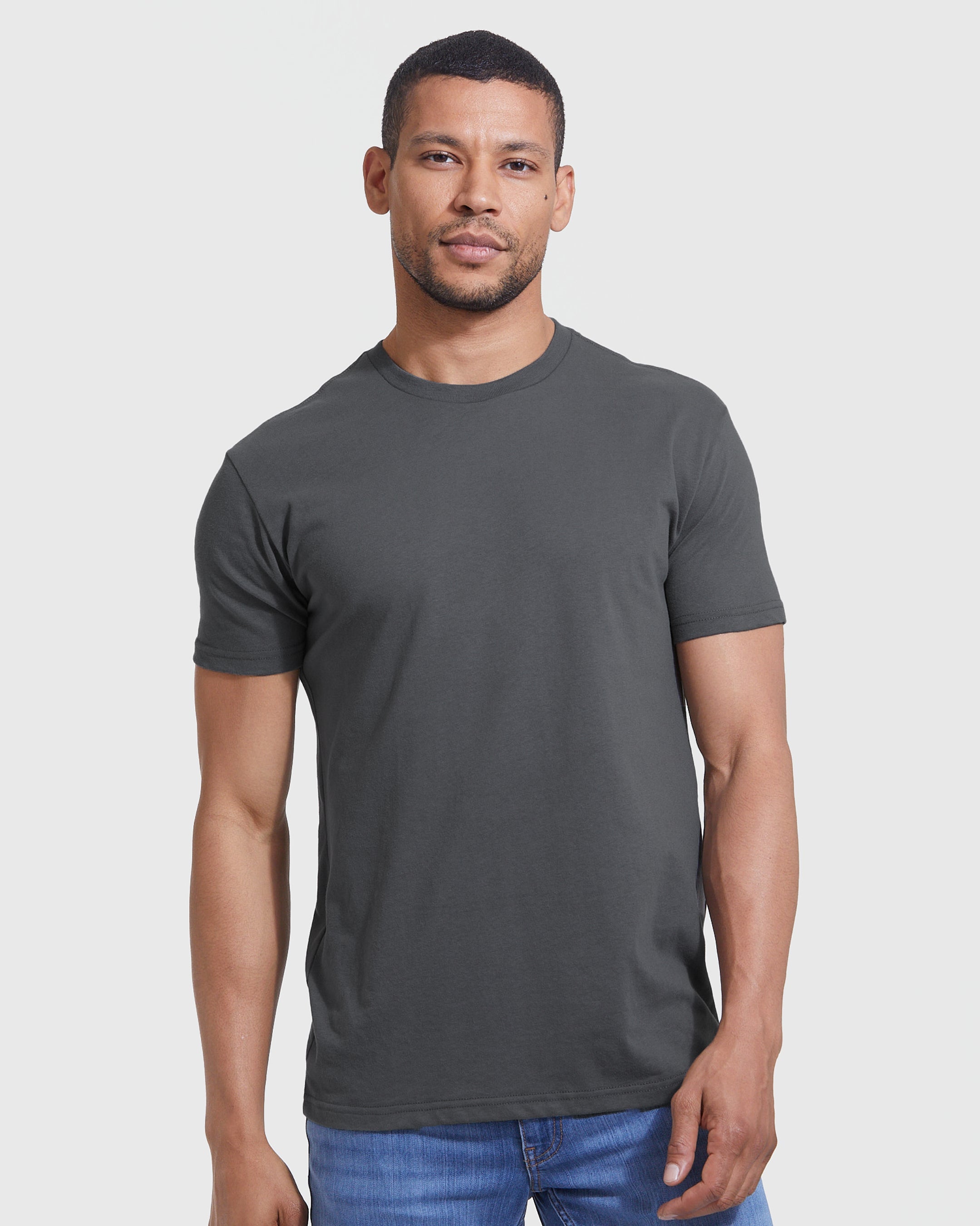 Designer Raglan Crew-Neck Tee (Carbon Black)